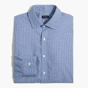J.Crew - Flex Wrinkle Free Dress Shirt - blue check - Size S